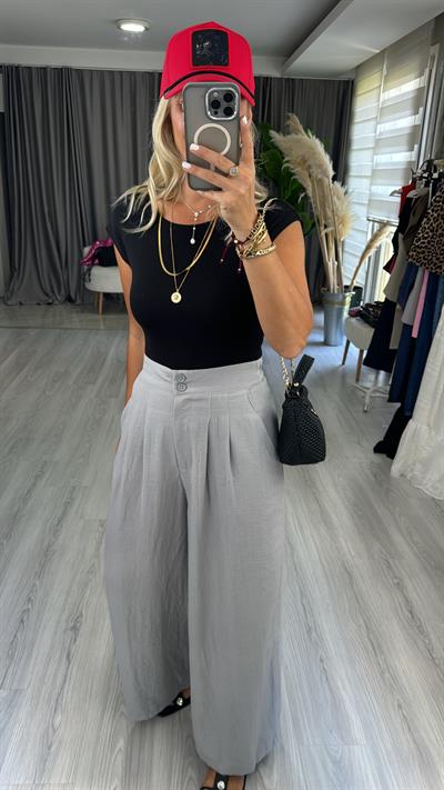 Bisiklet Yaka Siyah Bodysuit