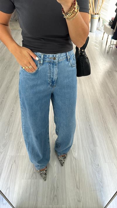 Bol Paça Açık Mavi Jean