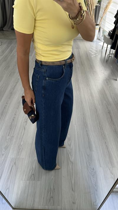 Bol Paça Koyu Mavi Jean