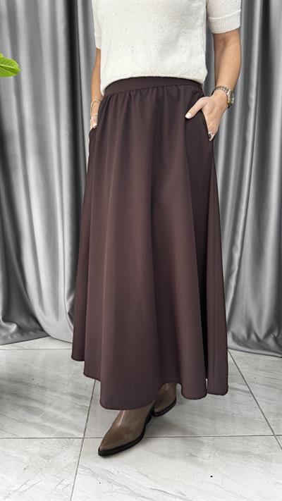 Cepli Kloş Acı Kahve Etek