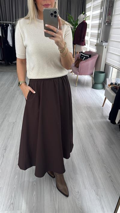 Cepli Kloş Acı Kahve Etek