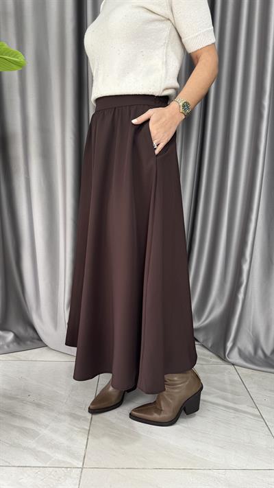 Cepli Kloş Acı Kahve Etek