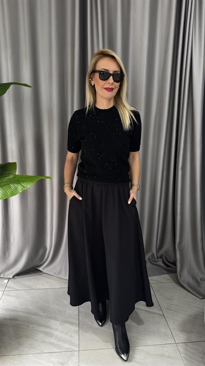 Cepli Kloş Siyah Etek