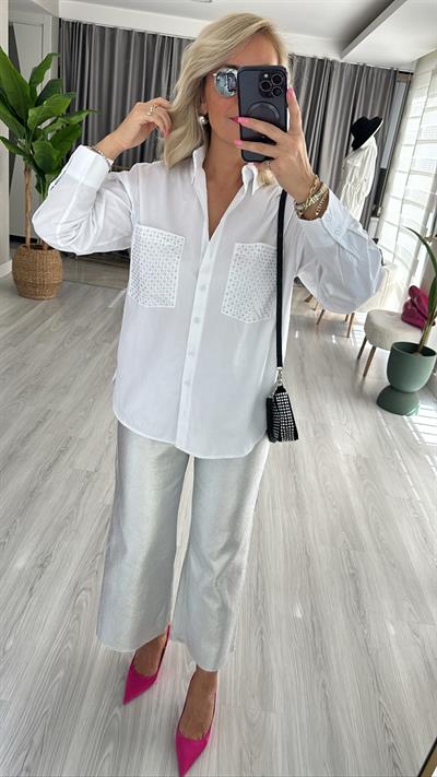 CEPLİ POPLİN GÖMLEK