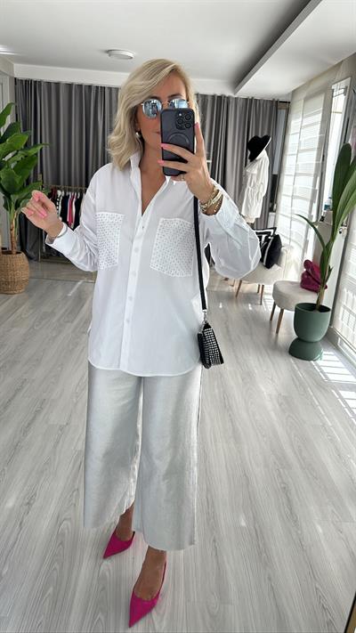 CEPLİ POPLİN GÖMLEK