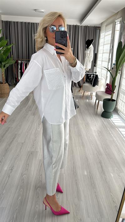 CEPLİ POPLİN GÖMLEK