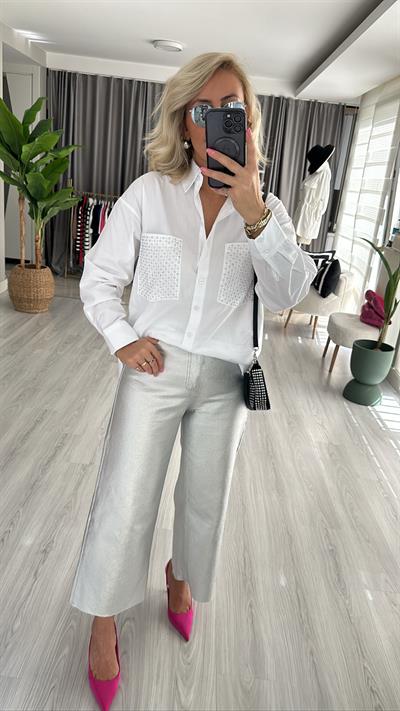 CEPLİ POPLİN GÖMLEK