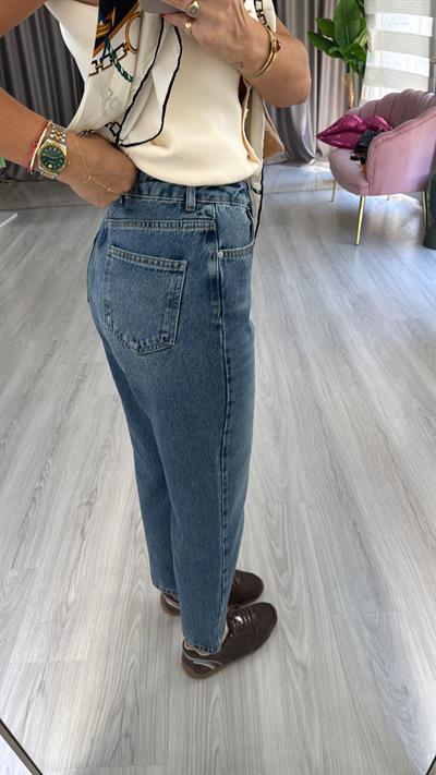 Dilvin Mavi Relax Fit Pantolon    