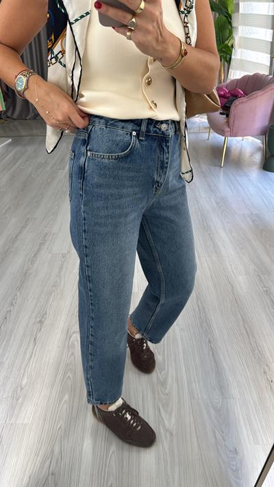 Dilvin Mavi Relax Fit Pantolon    