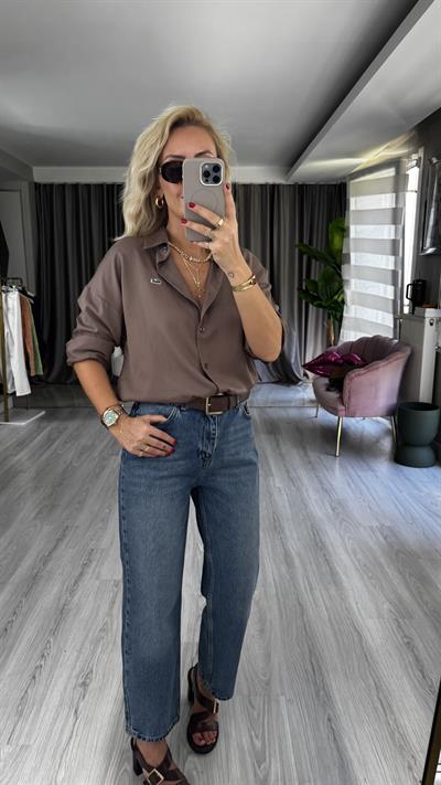 Dilvin Mavi Relax Fit Pantolon    