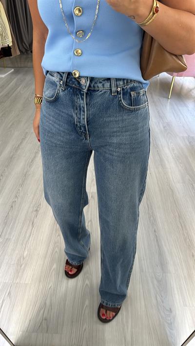 Dilvin Mavi Straight Fit Jean