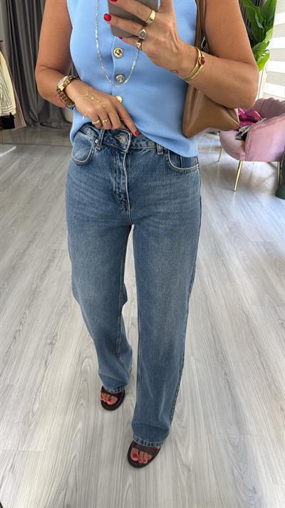 Dilvin Mavi Straight Fit Jean
