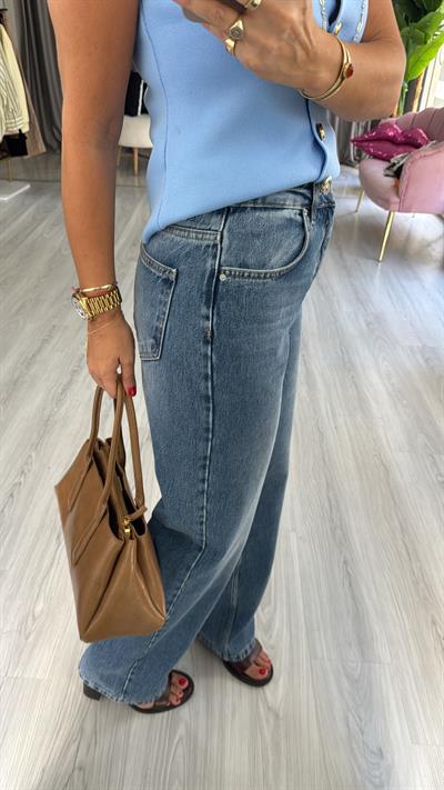 Dilvin Mavi Straight Fit Jean