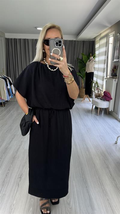 ETEK BLUZ TENCEL İKİLİ SİYAH TAKIM