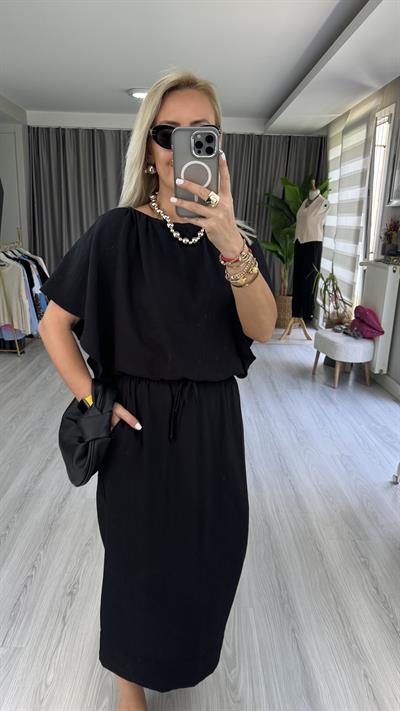 ETEK BLUZ TENCEL İKİLİ SİYAH TAKIM