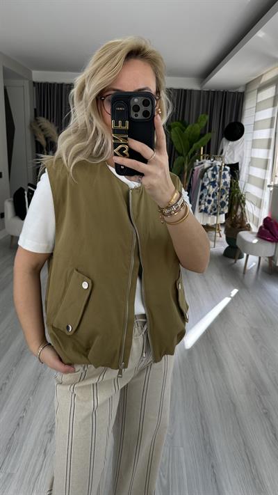 FERMUARLI ÇIT ÇIT CEPLİ HAKİ YELEK