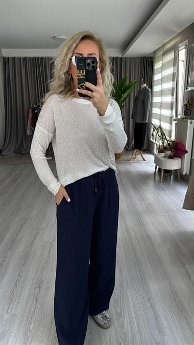 FULL TAŞLI BEYAZ MERSERİZE