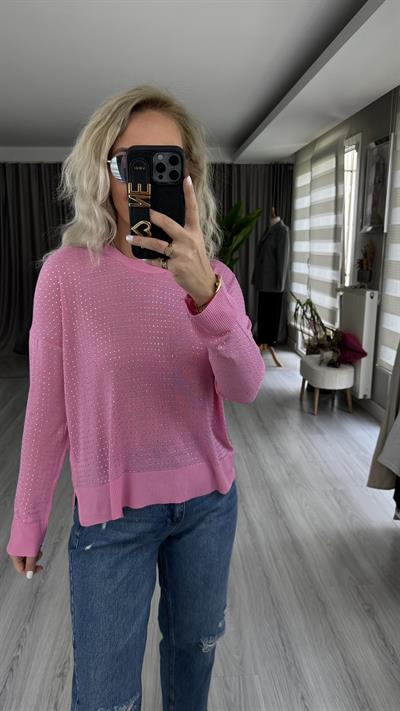 FULL TAŞLI PEMBE MERSERİZE