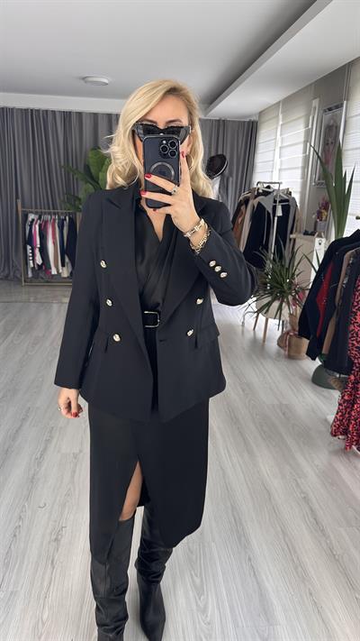 GOLD DÜĞMELİ BLAZER CEKET
