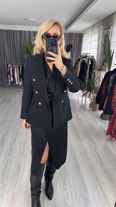 GOLD DÜĞMELİ BLAZER CEKET