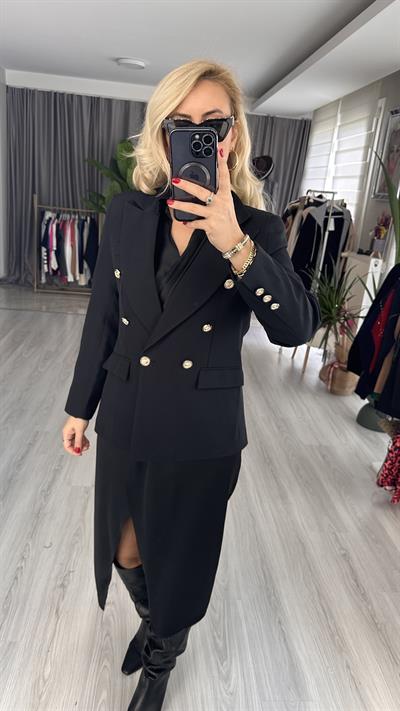 GOLD DÜĞMELİ BLAZER CEKET