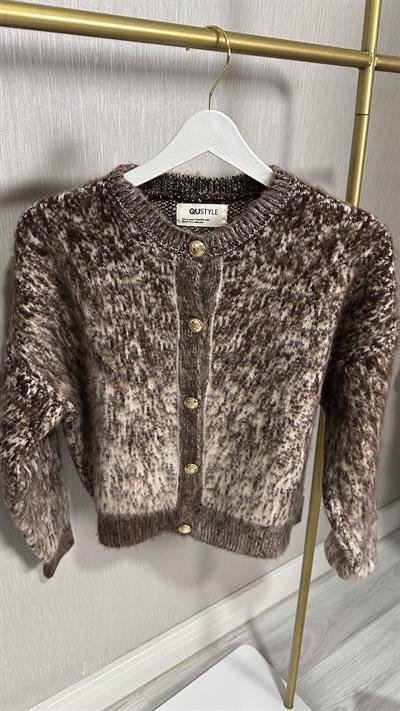 GOLD DÜĞMELİ SAKALLI ACI KAHVE TRİKO HIRKA