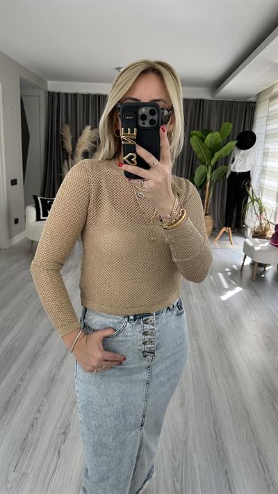 GOLD SİMLİ, AJURLU TRİKO