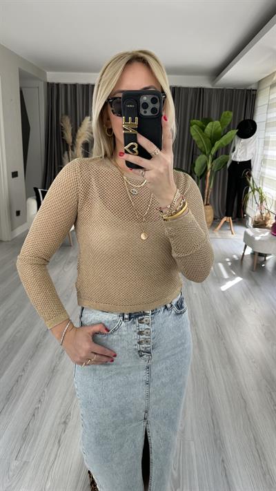 GOLD SİMLİ, AJURLU TRİKO