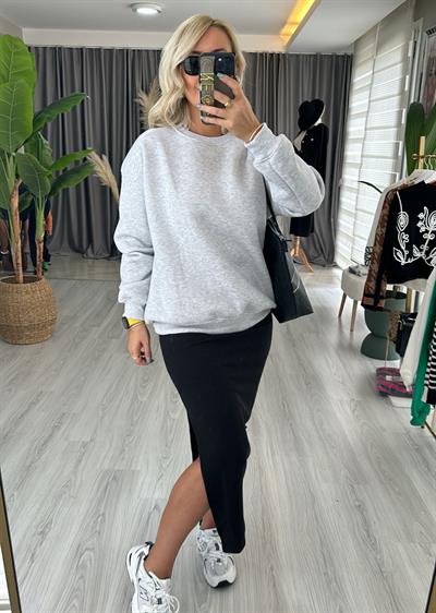 Gri Salaş Sweatshirt