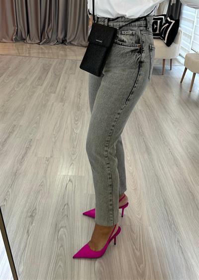 Gri Yıkamalı Orijinal Marka Boyfit Jean