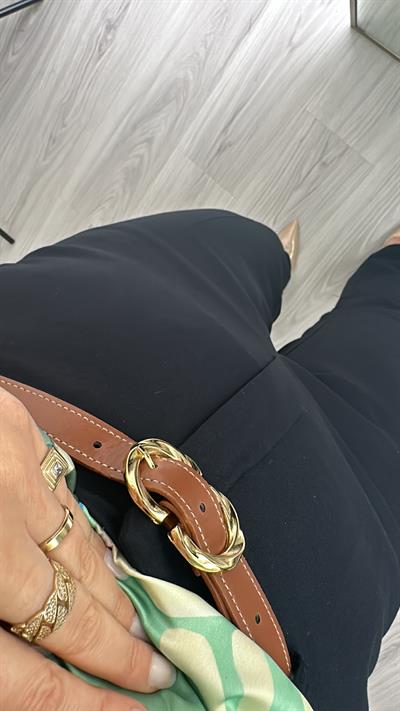 KEMERLİ FİT LACİVERT PANTOLON