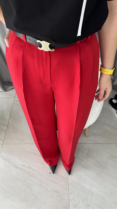KIRMIZI PALAZZO PANTOLON