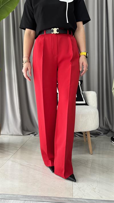 KIRMIZI PALAZZO PANTOLON