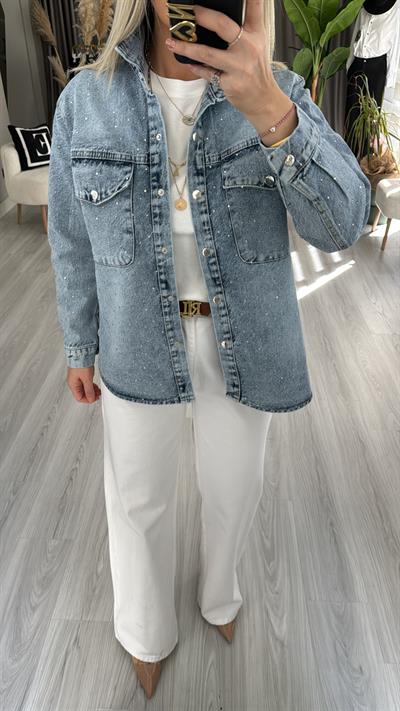 KOMPLE TAŞLI JEAN CEKET