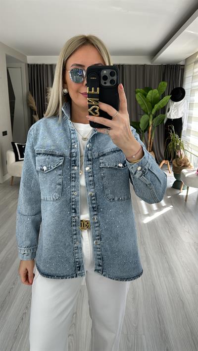 KOMPLE TAŞLI JEAN CEKET