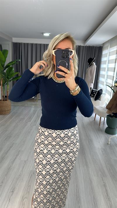 LACİVERT FİTİLLİ BODY