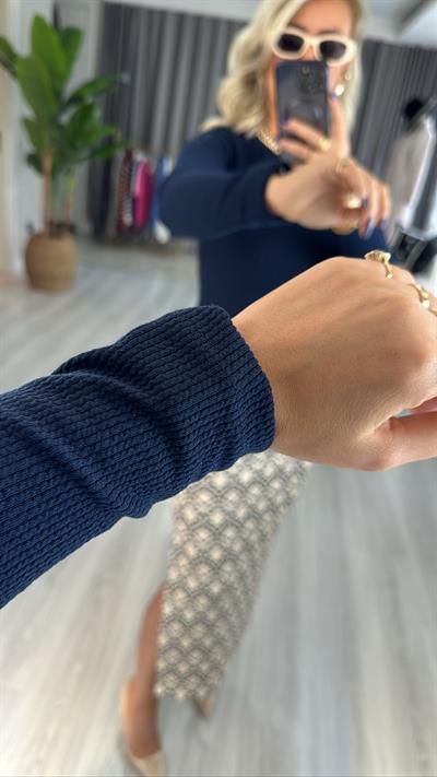 LACİVERT FİTİLLİ BODY