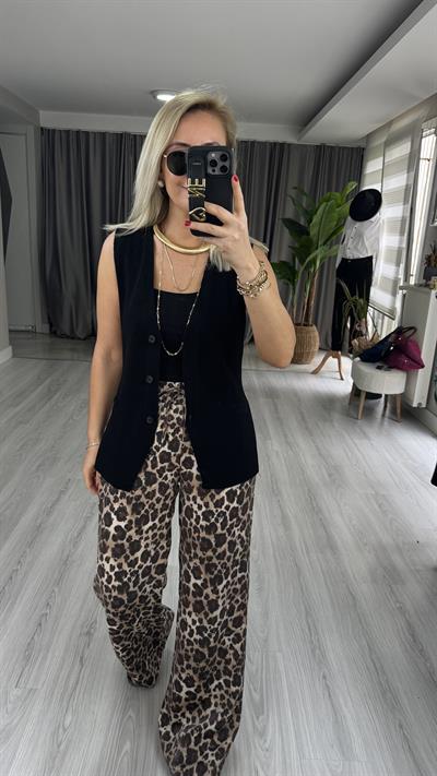 LEOPAR DESEN BOL PAÇA PANTOLON