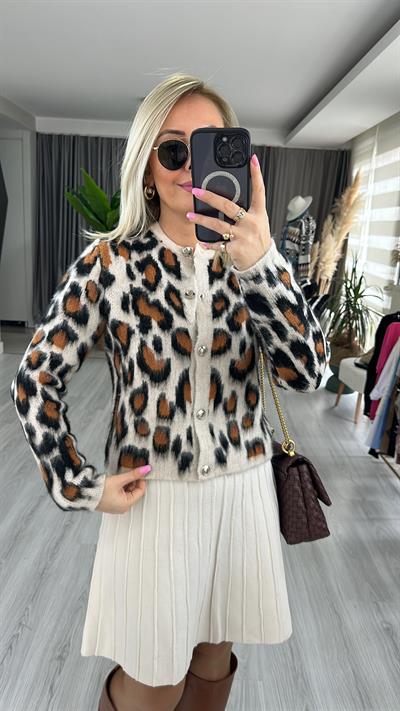 LEOPAR DESEN HIRKA VANİLYA / CAMEL