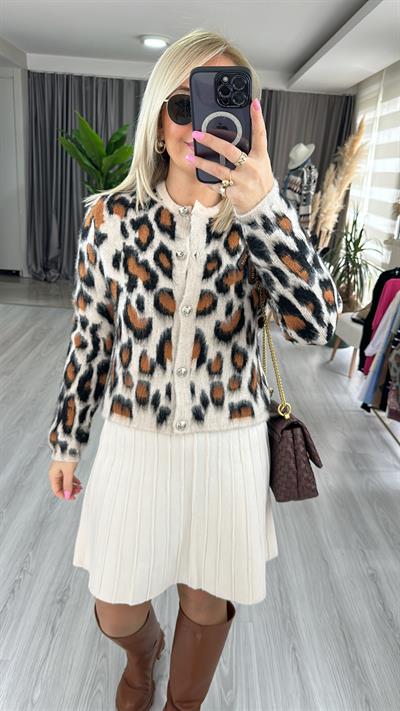 LEOPAR DESEN HIRKA VANİLYA / CAMEL