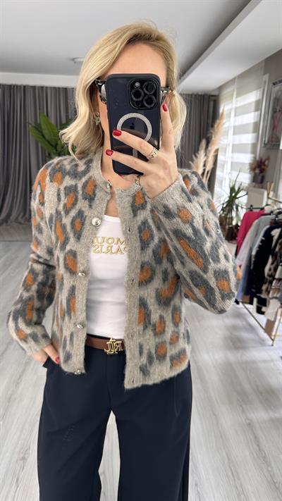 LEOPAR DESEN HIRKA VİZON/ANTRASİT
