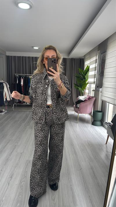 Leopar Desen Premium Takım