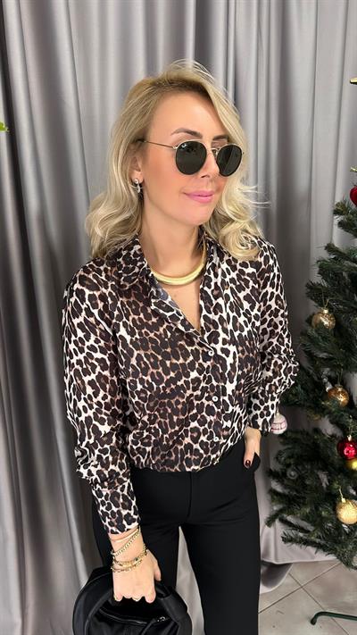 LEOPAR DESENLİ GÖMLEK