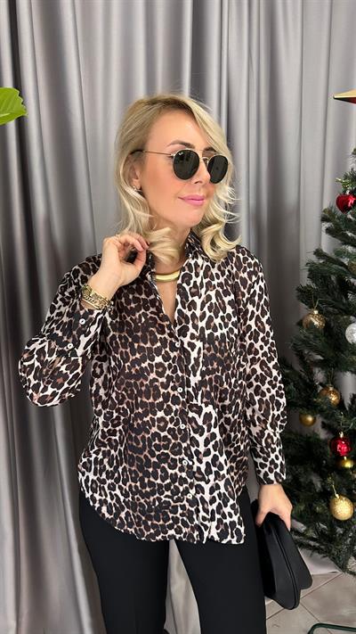 LEOPAR DESENLİ GÖMLEK