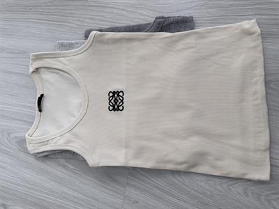 MARKA LOGOLU FİTİLLİ BEJ ATLET