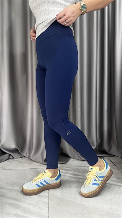 Marka Logolu Toparlayıcı Lacivert Tayt