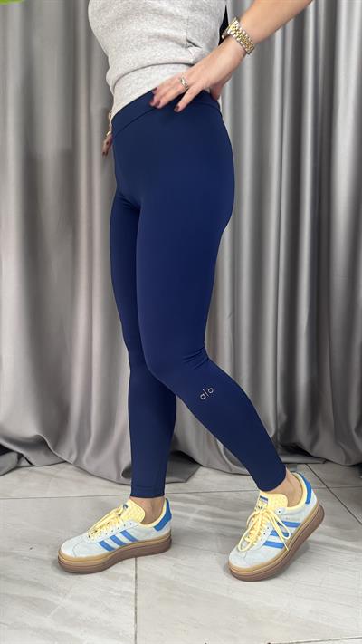 Marka Logolu Toparlayıcı Lacivert Tayt