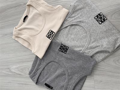 MARKA LOGOLU FİTİLLİ FÜME ATLET