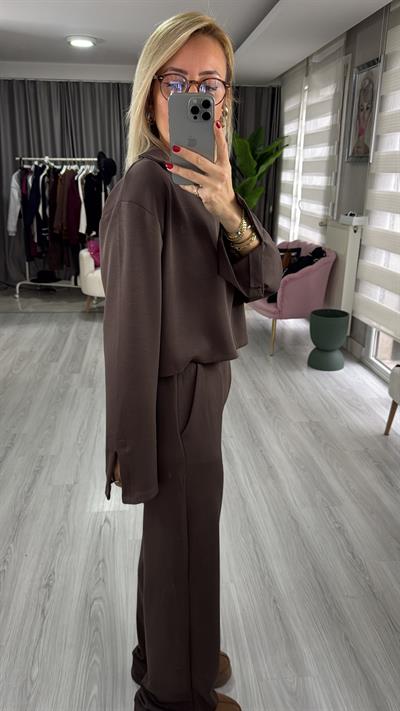 Modal Kumaş Kahverengi Eşofman Takımı