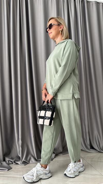 MODAL KUMAŞ MİNT YEŞİLİ EŞOFMAN TAKIMI